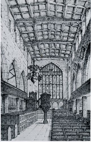 Old engraving showing gallery